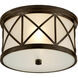 Suzanne Kasler Montpelier 2 Light 11 inch Bronze Flush Mount Ceiling Light, Small