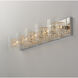 Gem 5 Light 39 inch Polished Chrome Bath Vanity Wall Light in Silver