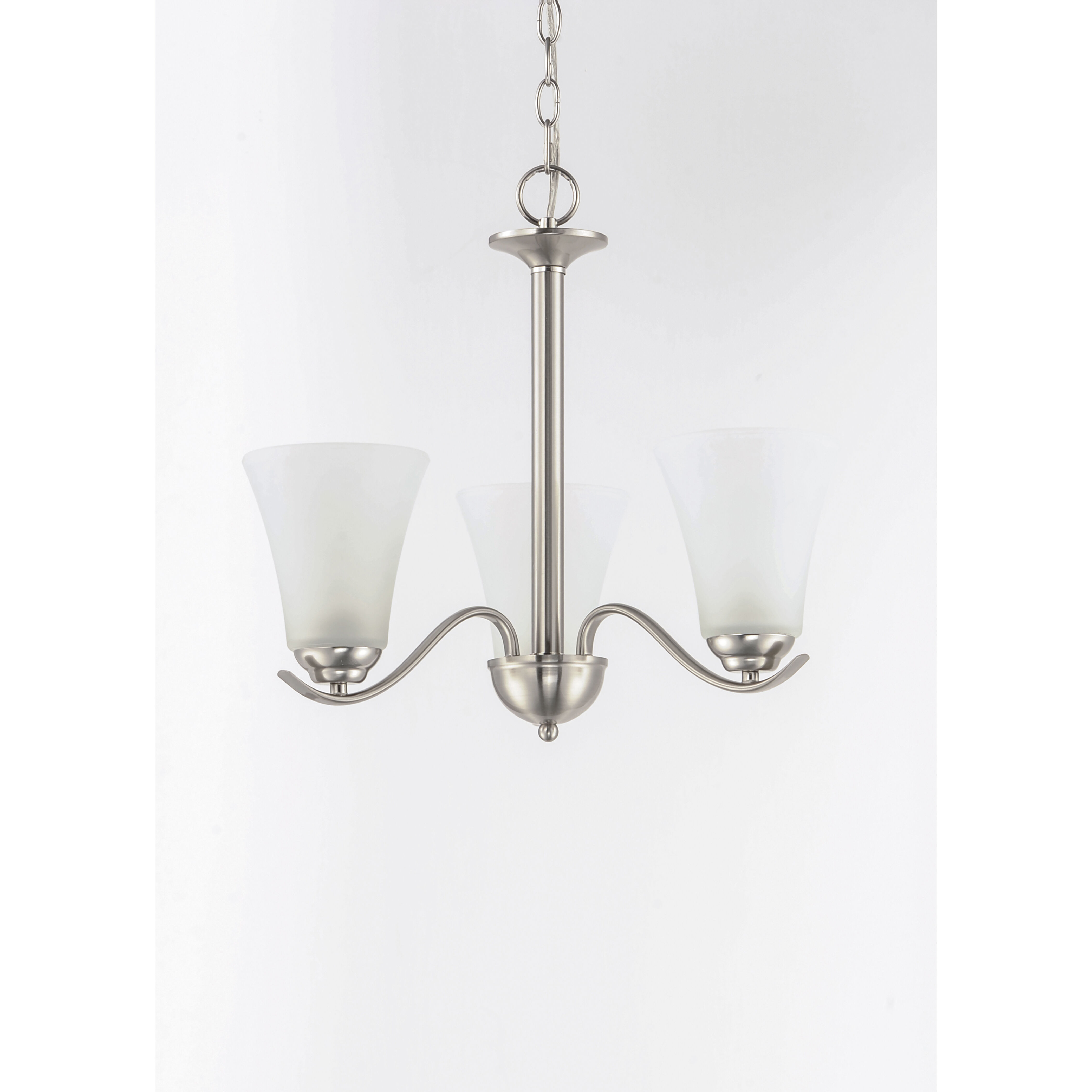 Vital 3 Light 20 inch Satin Nickel Chandelier Ceiling Light