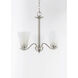 Vital 3 Light 20 inch Satin Nickel Chandelier Ceiling Light