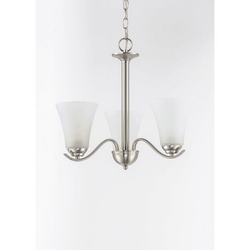 Vital 3 Light 20 inch Satin Nickel Chandelier Ceiling Light