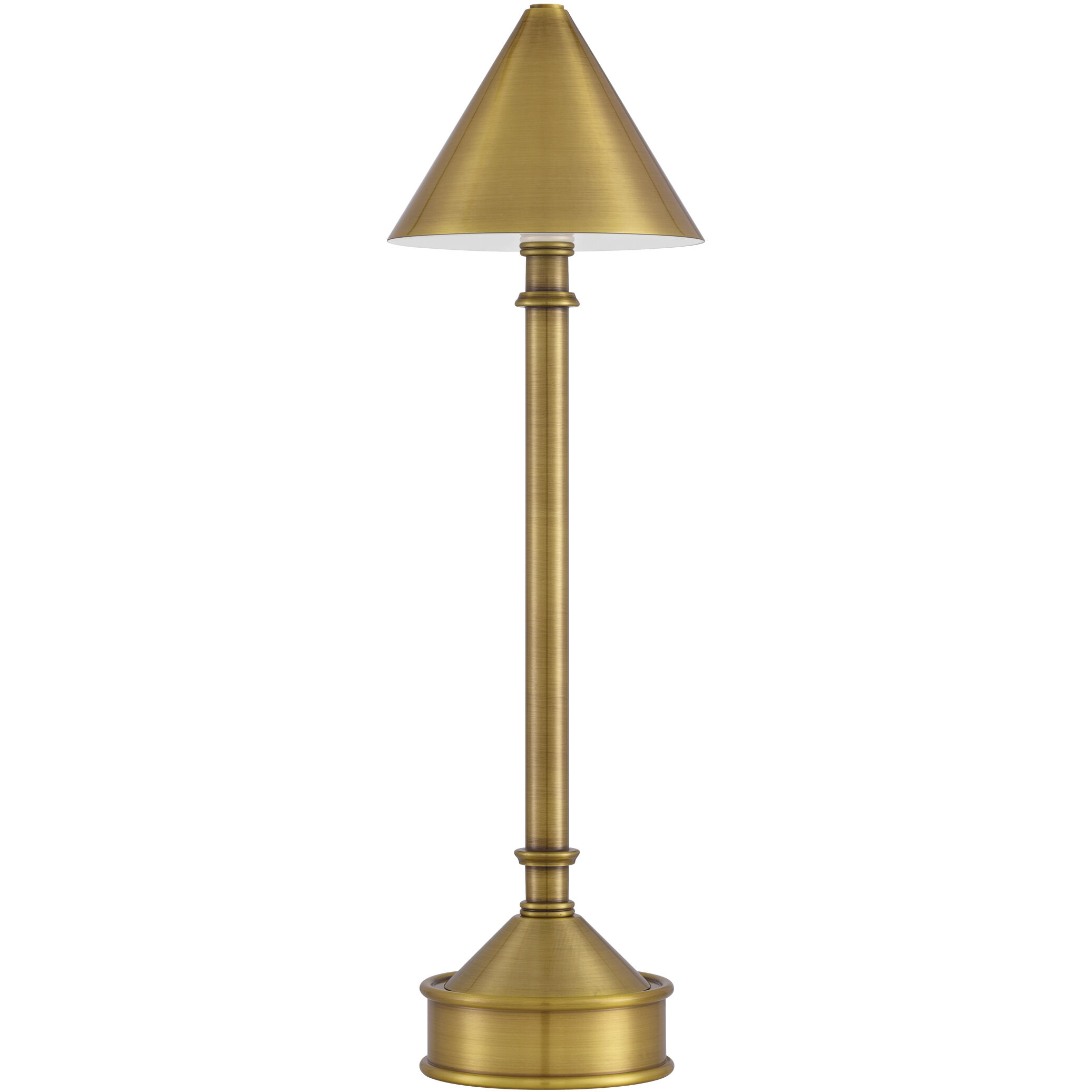 Traipse 18 inch 1.5 watt Brass Cordless Table Lamp Portable Light