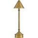 Traipse 18 inch 1.5 watt Brass Cordless Table Lamp Portable Light