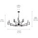 Malene 14 Light Black Chandelier Ceiling Light, 2 Tier Large