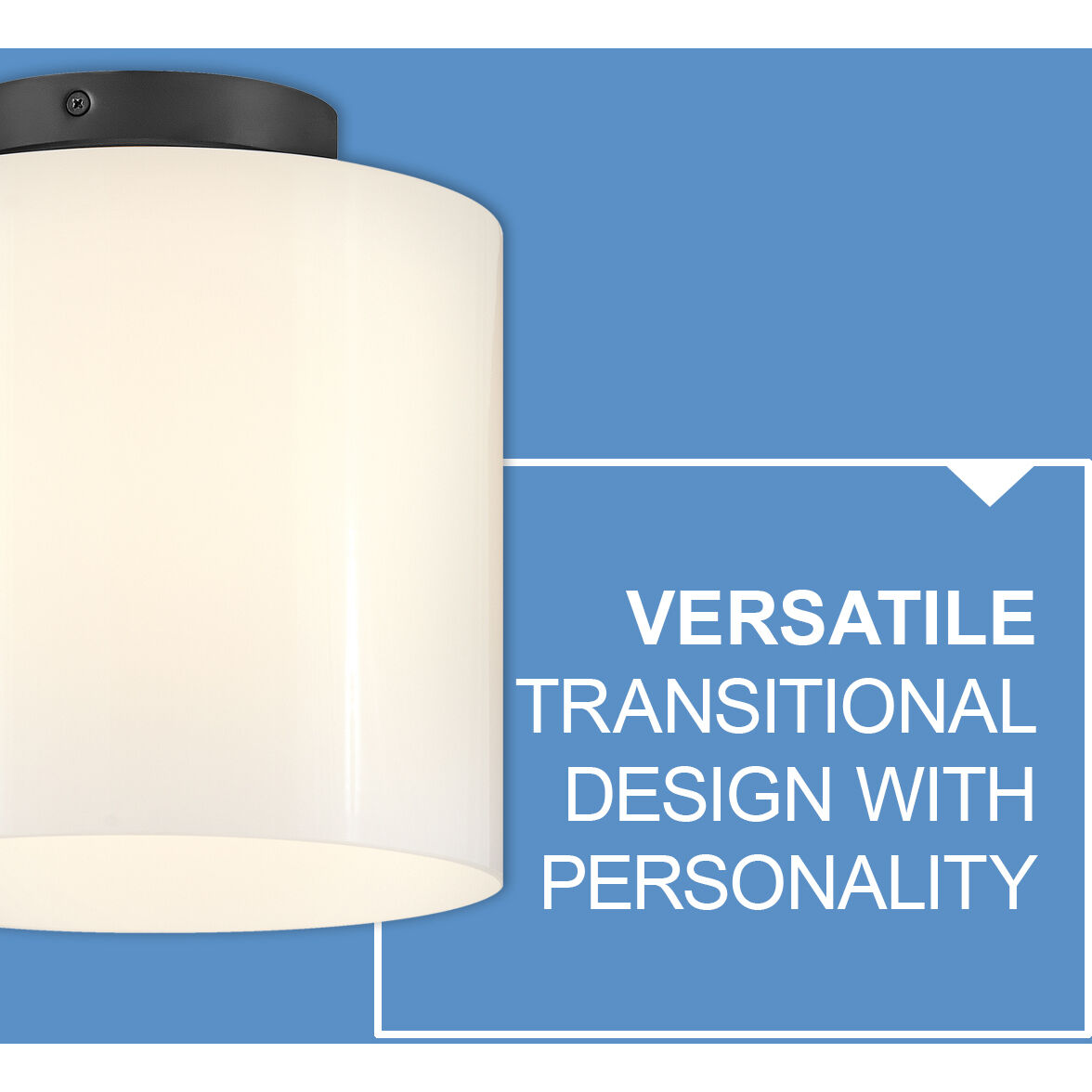 Pippa LED 8.5 inch Black Foyer Light Ceiling Light, Flush Mount