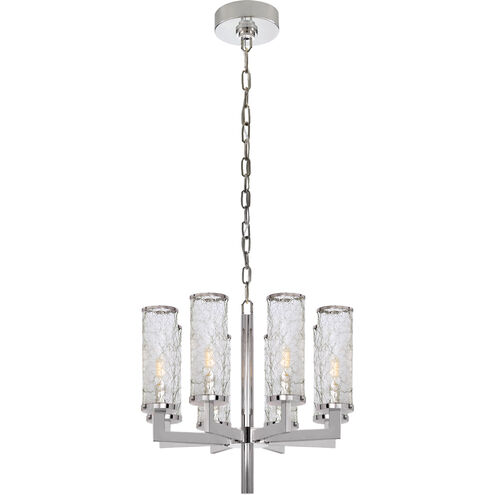 Kelly Wearstler Liaison 8 Light 20.5 inch Polished Nickel Single Tier Chandelier Ceiling Light in Crackle Glass