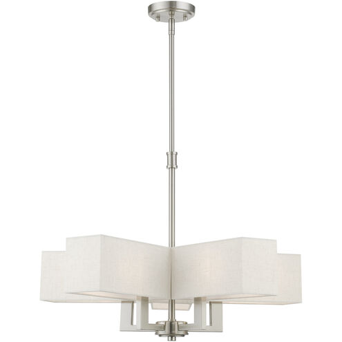 Rubix 5 Light 26 inch Brushed Nickel Chandelier Ceiling Light