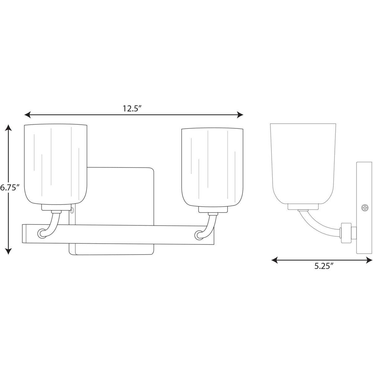 Moore 2 Light 12.5 inch Polished Nickel Bath Vanity Wall Light