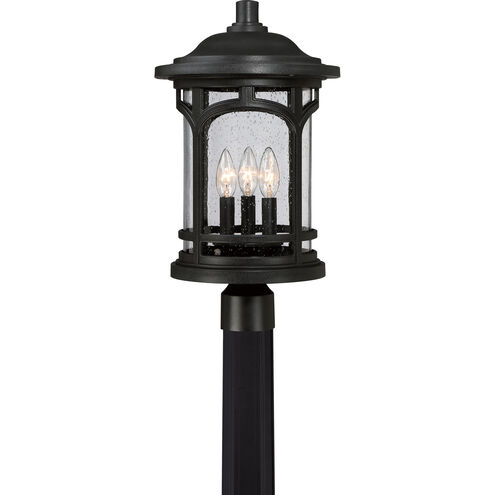 Quoizel Marblehead 3 Light 19 inch Mystic Black Outdoor Post Lantern MBH9011K - Open Box
