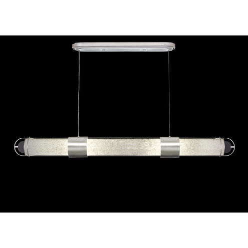 Bond LED 60 inch Silver Pendant Ceiling Light in Bahama Sand Studio Glass