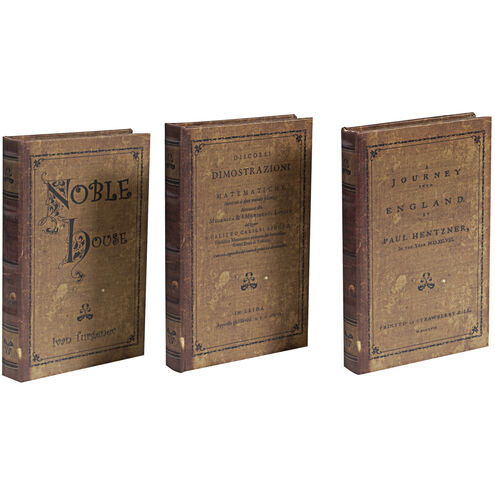 Book 6 inch Brown Book Box, Set of 4