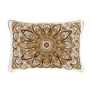 Envie 20 X 14 inch Ivory/Metallic - Gold Pillow Kit, Lumbar