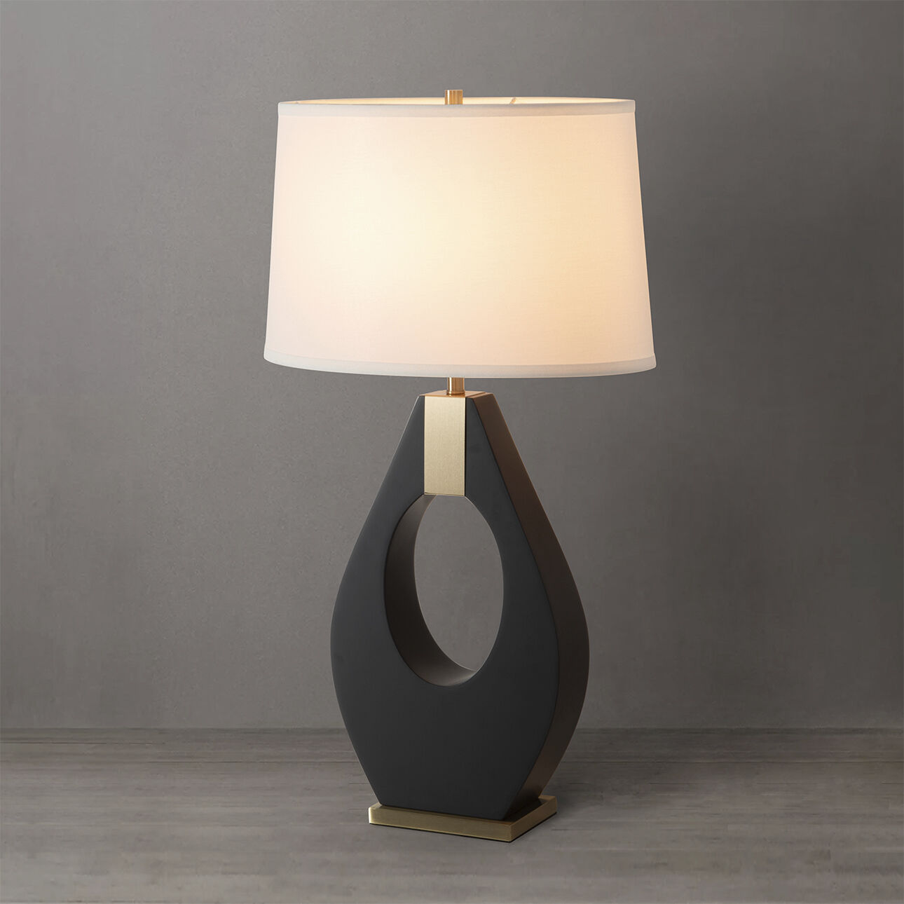 Pearson 30 inch 23.00 watt Ebony and Weathered Brass Table Lamp Portable Light