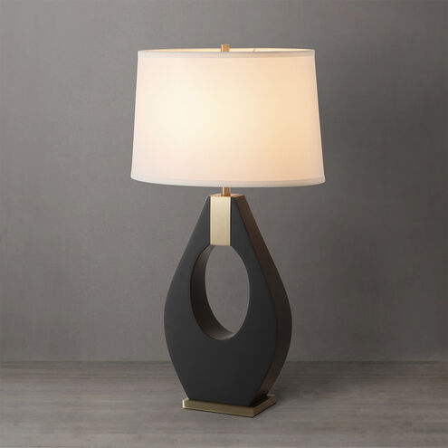 Pearson 30 inch 23.00 watt Ebony and Weathered Brass Table Lamp Portable Light