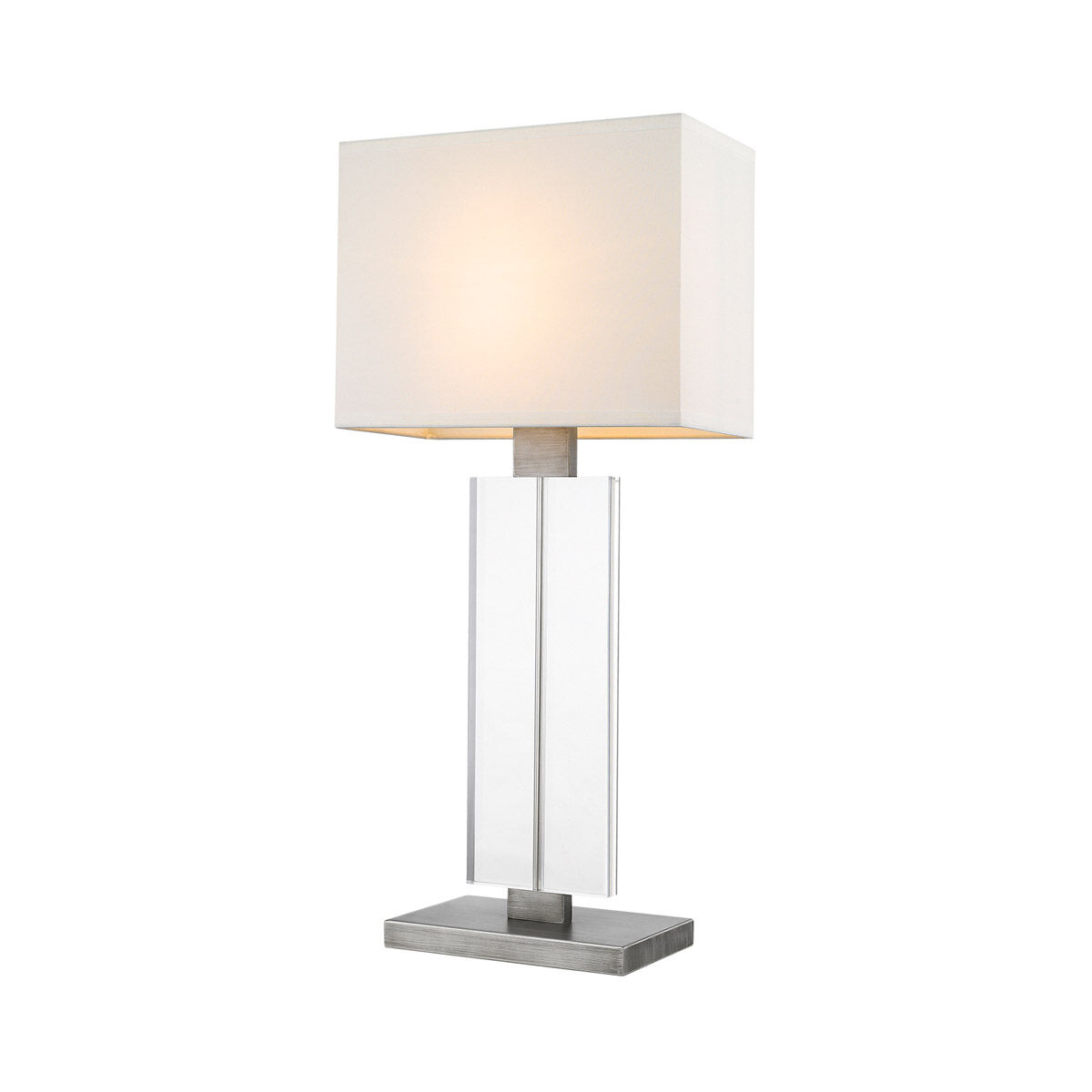 Shine 31 inch 100.00 watt Hand Painted Weathered Pewter Table Lamp Portable Light