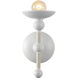 Nadine 1 Light 4.63 inch Matte White and Cotton Bath Vanity Light Wall Light