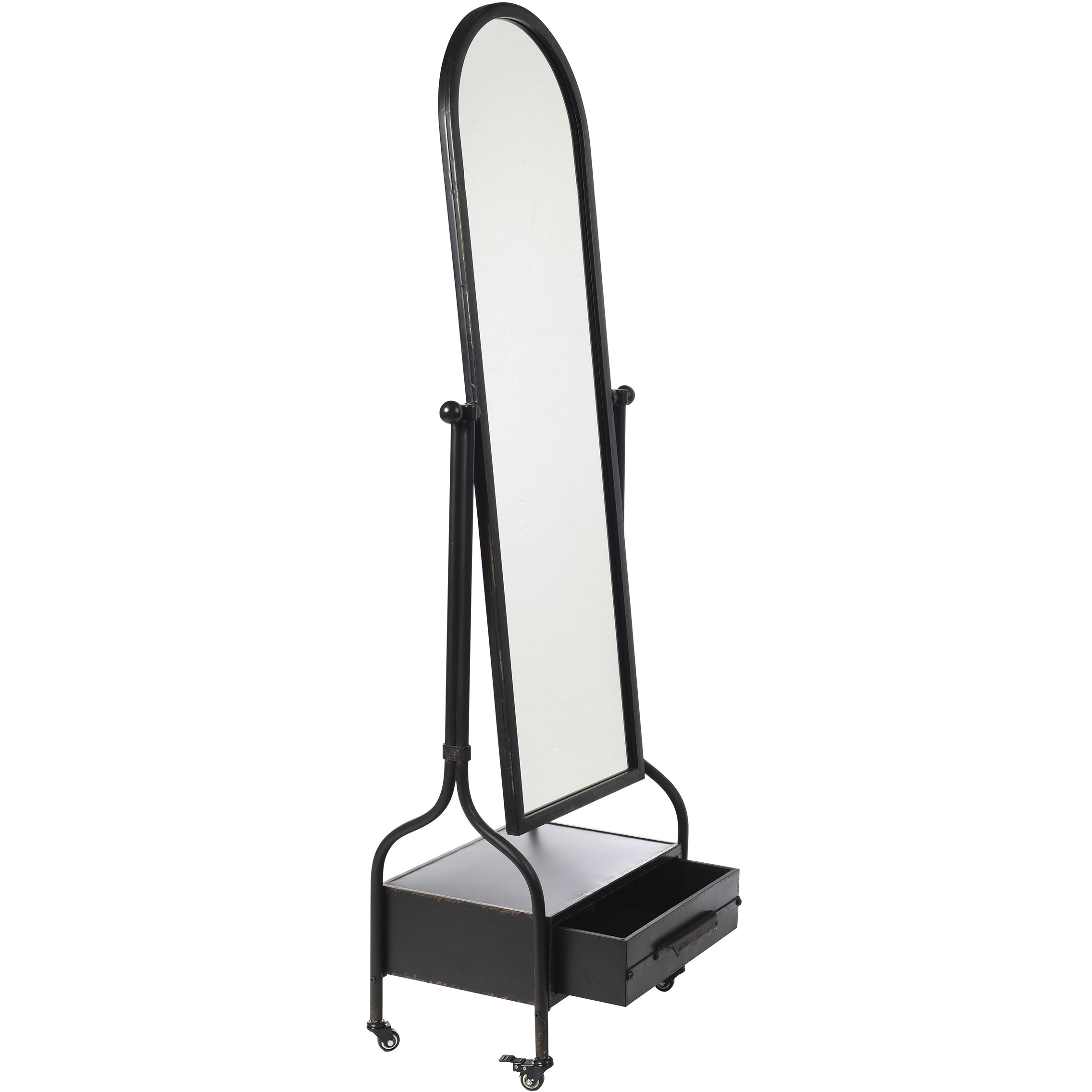 Cheval 72 X 26 inch Blackened Grey Galvanized Mirror