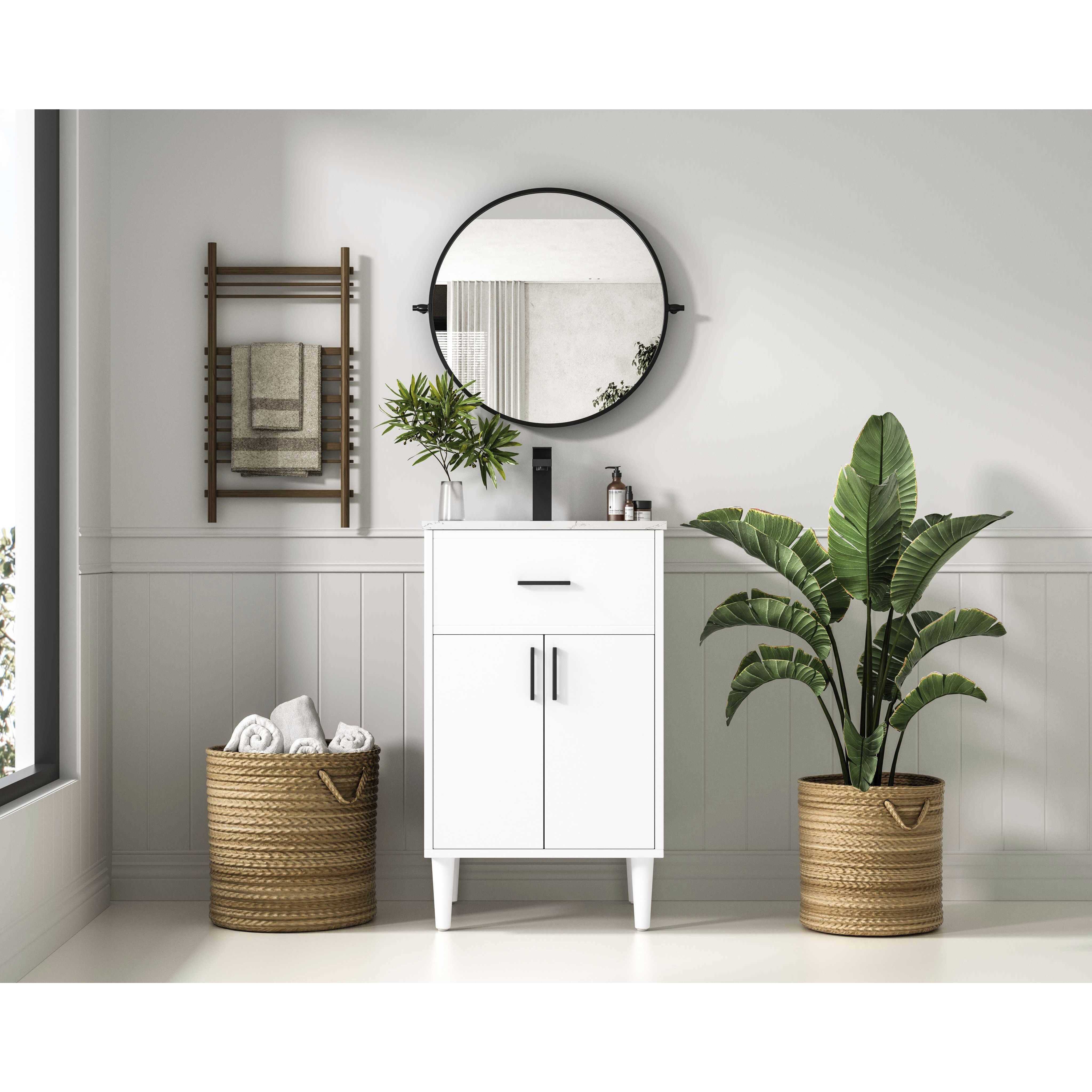Chandler 20 X 34 inch White Bathroom Vanity Cabinet