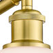 Ballston Belfast LED 6 inch Satin Gold Sconce Wall Light in Matte White Glass
