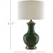 Lilou 31.5 inch 150 watt Green and Antique Brass Table Lamp Portable Light