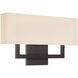 Manhattan Wall Sconce Wall Light in Brushed Bronze, dweLED