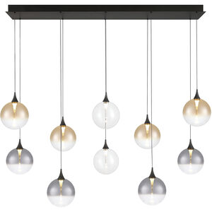 Iissa 10 Light 15.5 inch Black Chandelier Ceiling Light in Mixed