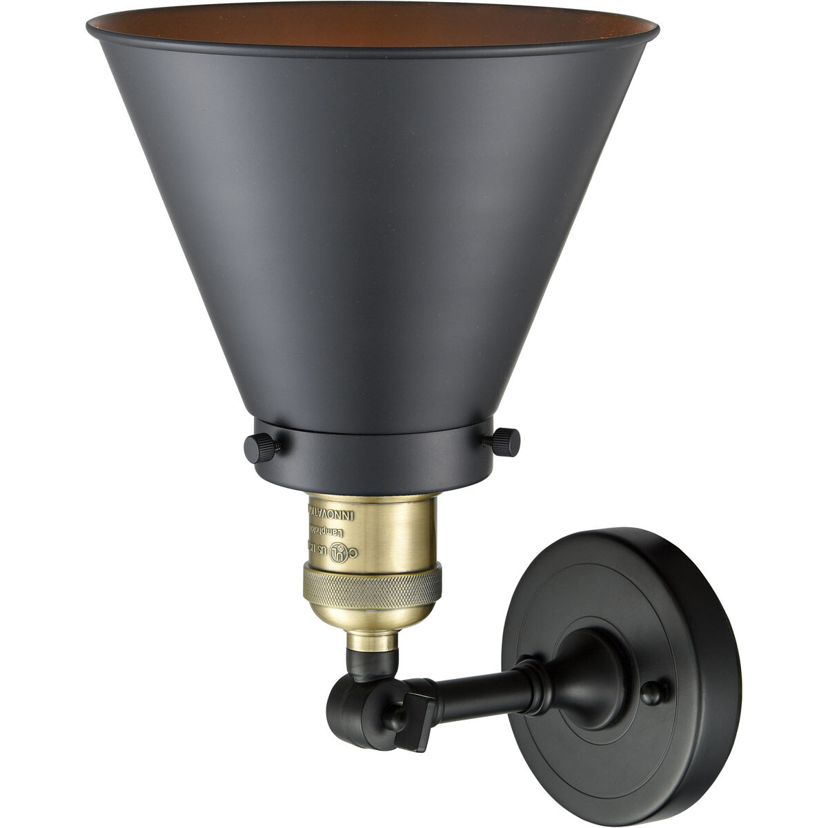 Franklin Restoration Appalachian 1 Light 8 inch Black Antique Brass Semi-Flush Mount Ceiling Light, Franklin Restoration