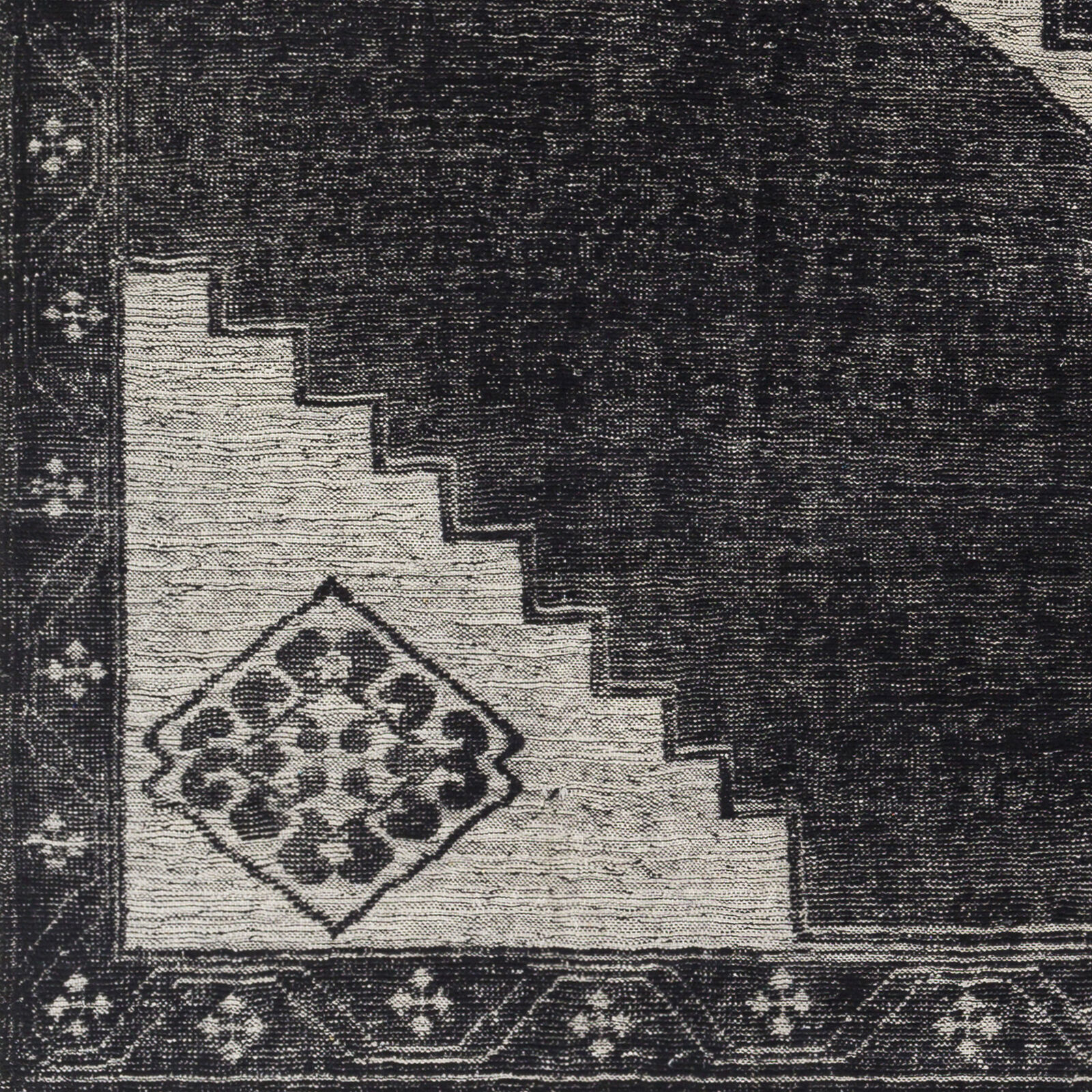 Burnley 108 X 72 inch Black Rug in 6 X 9, Rectangle