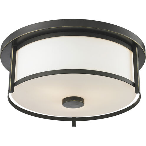 Savannah 2 Light 13.75 inch Olde Bronze Flush Mount Ceiling Light