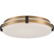 Arclume LED 14.75 inch Legacy Brass and Dark Matte Black Flush Mount Ceiling Light