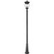 Davina 4 Light 119.25 inch Black Outdoor Post Mounted Fixture in G9