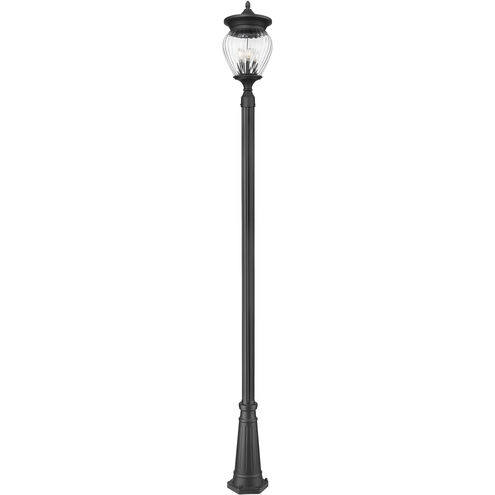 Davina 4 Light 119.25 inch Black Outdoor Post Mounted Fixture in G9