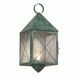 Ashford 1 Light 21.25 inch Verde Green Outdoor Sconce in Seedy Glass, X Wire Pattern, Brass Traditions by Innovations Lighting