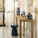 Batik 17.75 inch 60.00 watt Indigo Table Lamp Portable Light in White Linen
