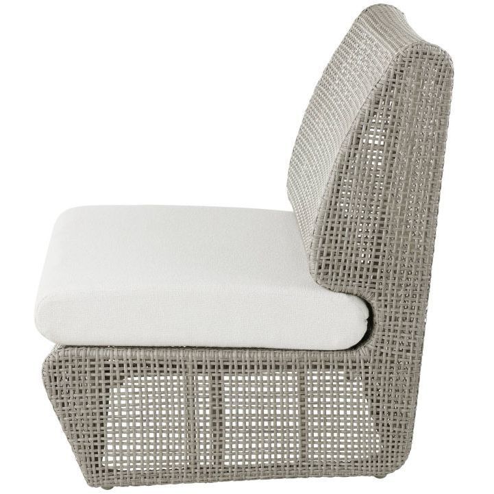Dupont Pearl and Weathered Gray Outdoor Chair