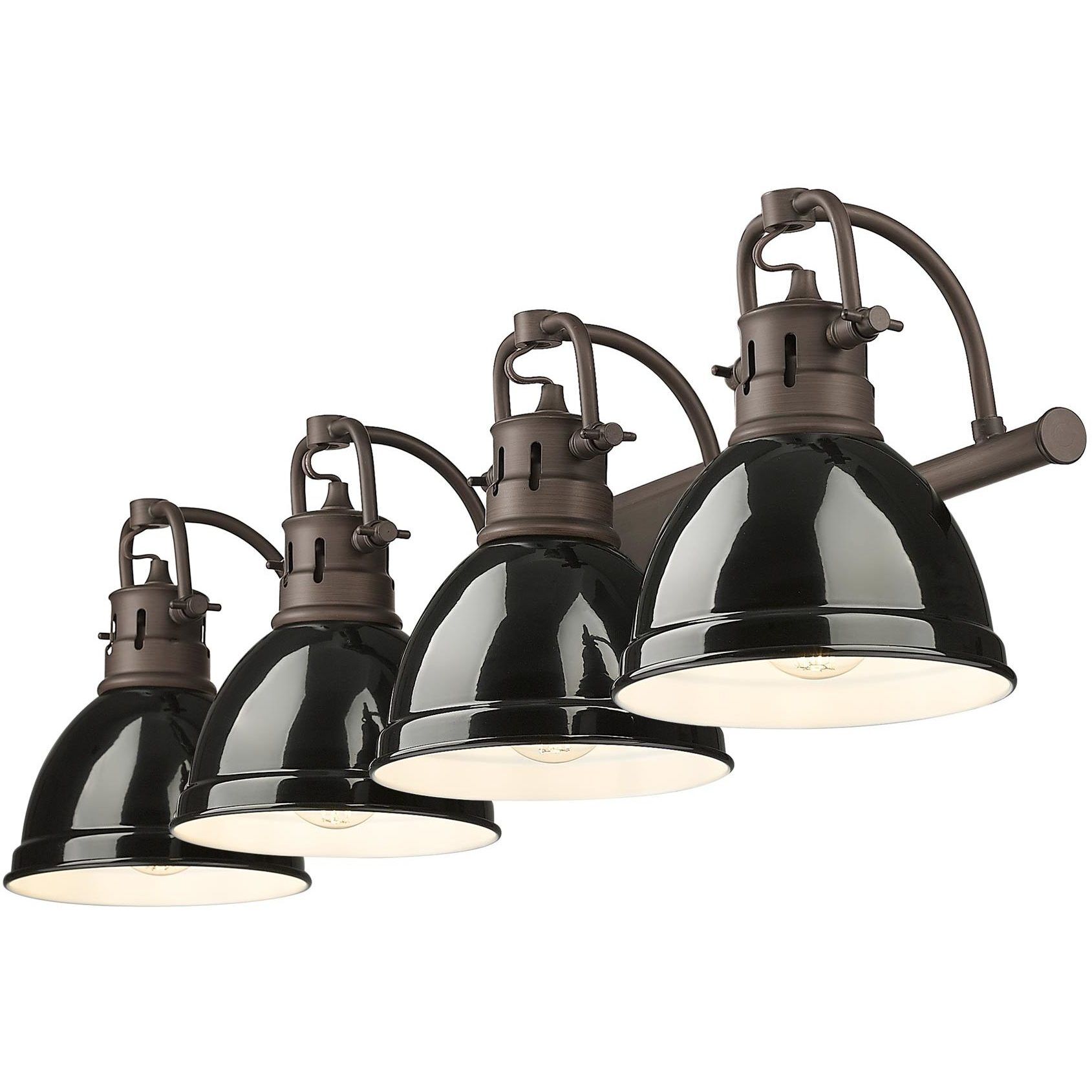 Yep Duncan Vanity Wall Light in Rubbed Bronze, Black