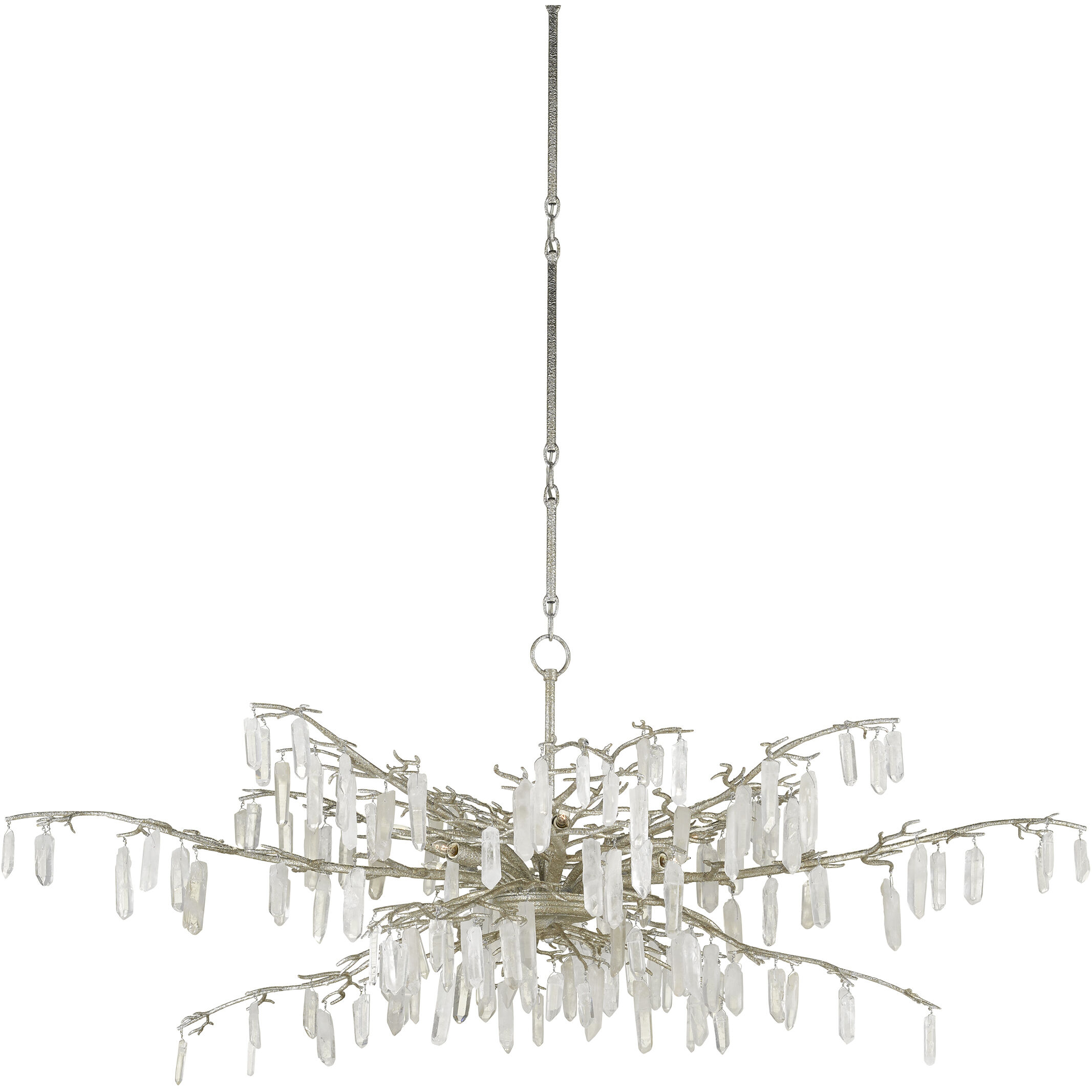 Forest Dawn 8 Light 60.25 inch Textured Silver Chandelier Ceiling Light, Aviva Stanoff Collection
