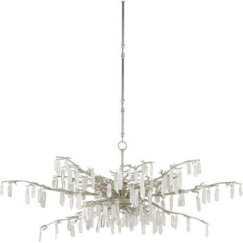 Forest Dawn 8 Light 60.25 inch Textured Silver Chandelier Ceiling Light, Aviva Stanoff Collection