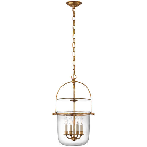 Chapman & Myers Lorford 4 Light 14 inch Gilded Iron Bell Lantern Ceiling Light, Small