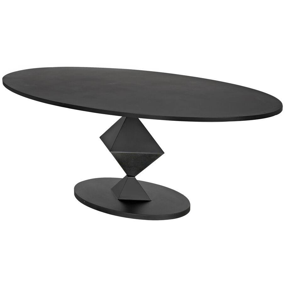 Katana 79 X 49 inch Matte Black Dining Table, Oval