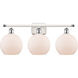 Ballston Athens LED 26 inch White and Polished Chrome Bath Vanity Light Wall Light in Matte White Glass, Ballston