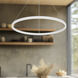 Cerchio LED 31.5 inch White Pendant Ceiling Light