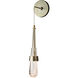 Link 1 Light 5.5 inch Modern Brass Sconce Wall Light in Clear with White Threading, Low Voltage