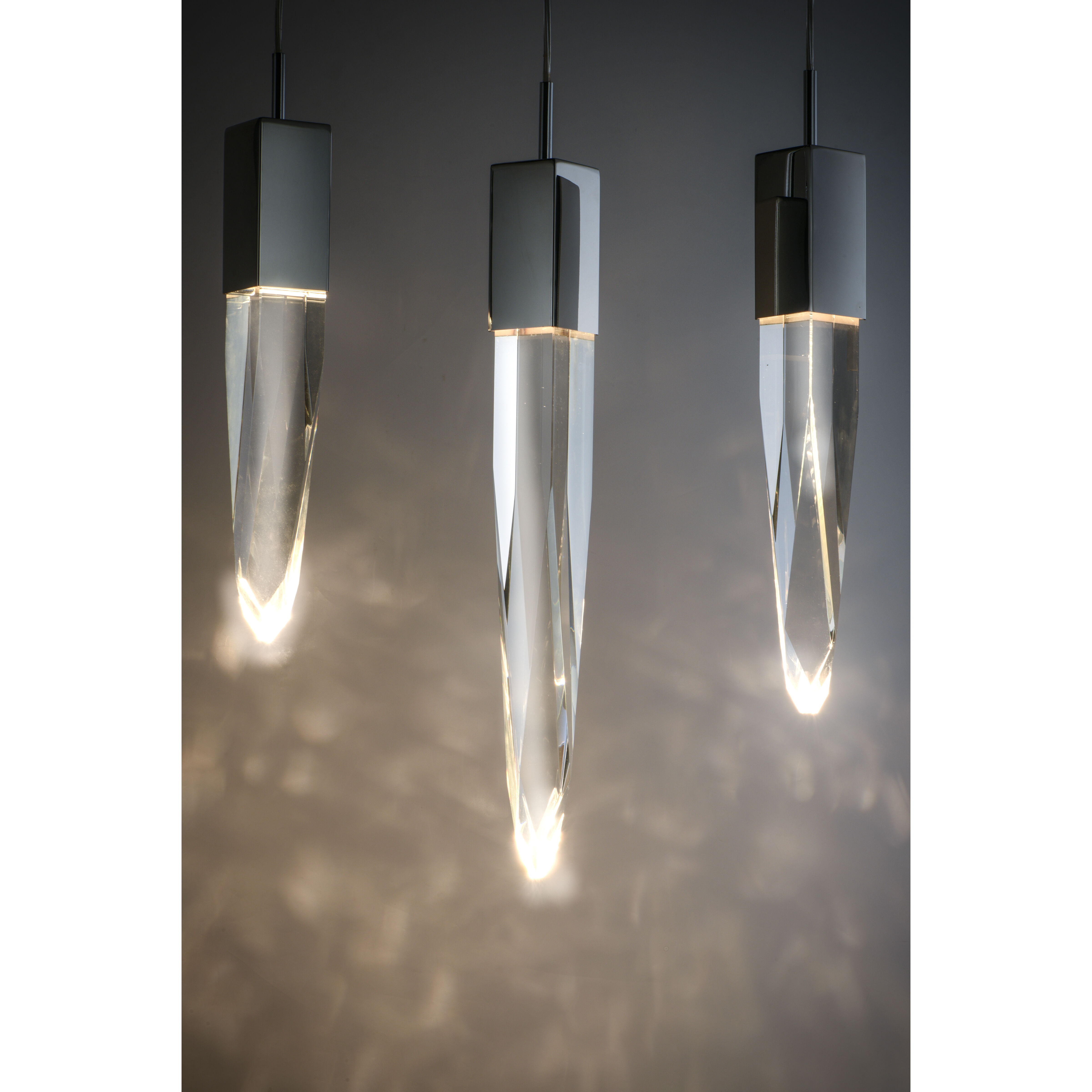 Quartz LED 15.75 inch Polished Chrome Multi-Light Pendant Ceiling Light