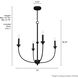 Southcrest 4 Light 26 inch Flat Matte Black Chandelier Ceiling Light