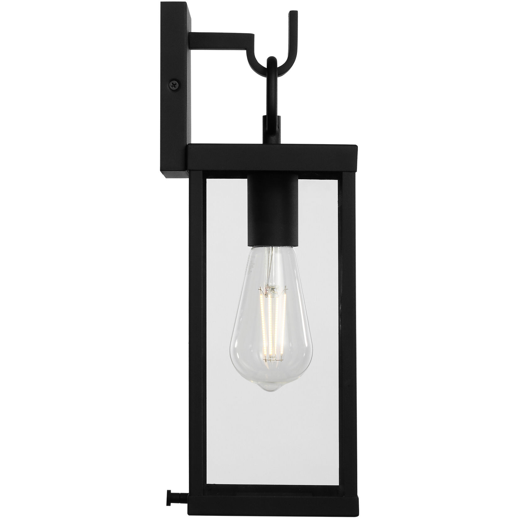 Rox 1 Light Textured Black Outdoor Wall Lantern in Incandescent