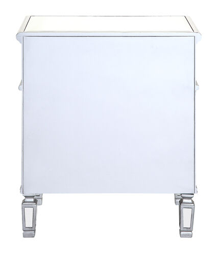 Contempo Silver Cabinet, 1-Door, Clear Mirror