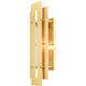 Utrecht 1 Light 22 inch Satin Brass Outdoor Wall Lantern