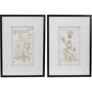 Smithsonian Black/White/Yellow Wall Art, Assorted Florals & Goddesses