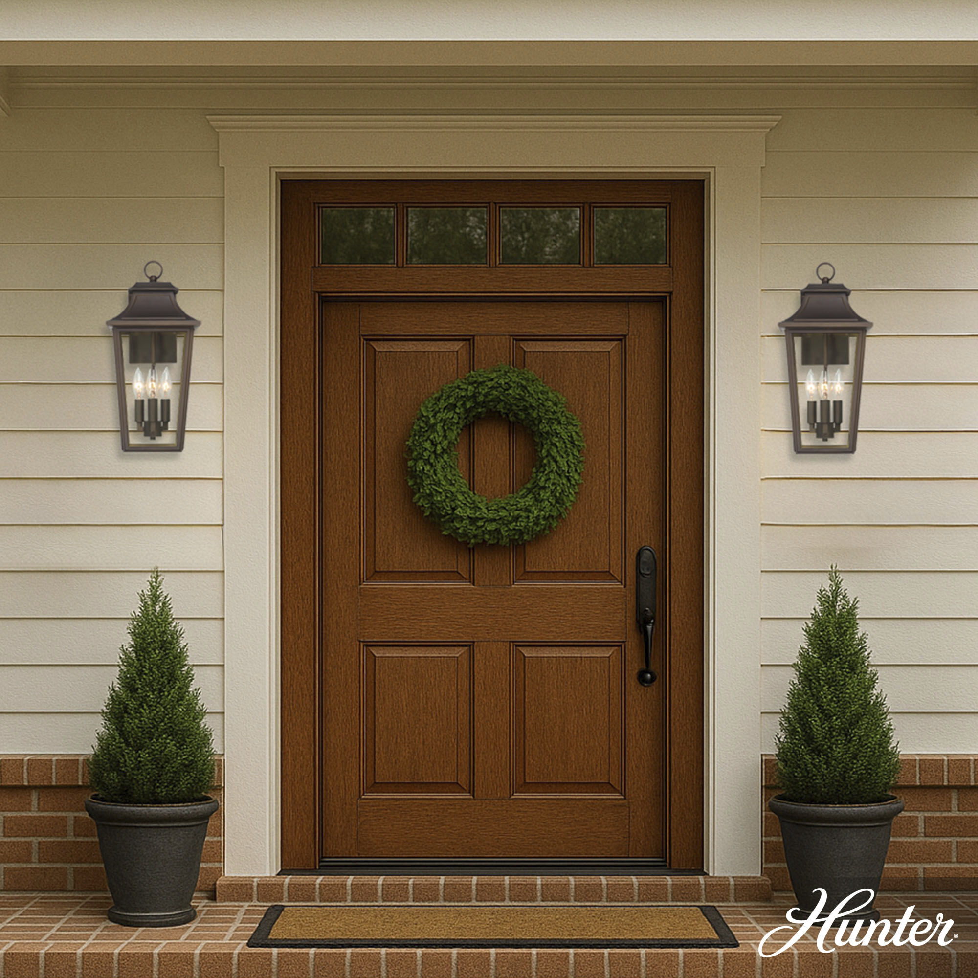 Spring Cove 3 Light 16.5 inch Matte Bronze Outdoor Wall Lantern, Large